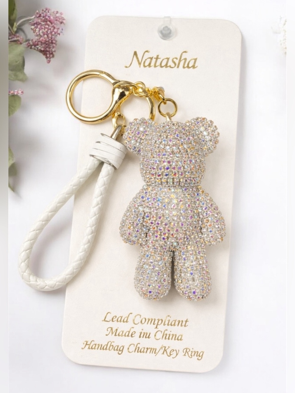 Natasha Teddy Bear Tassel Bag Charm